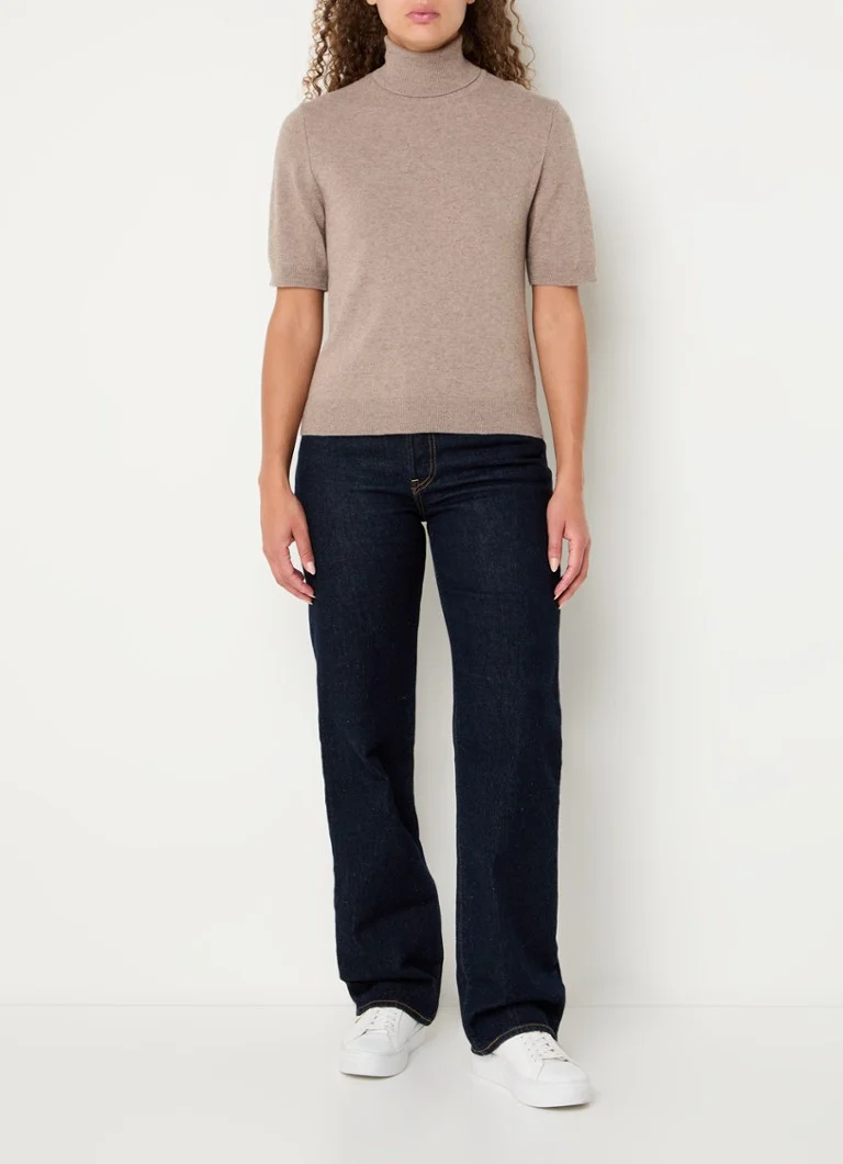 Benetton Fine-knit top in cashmere blend