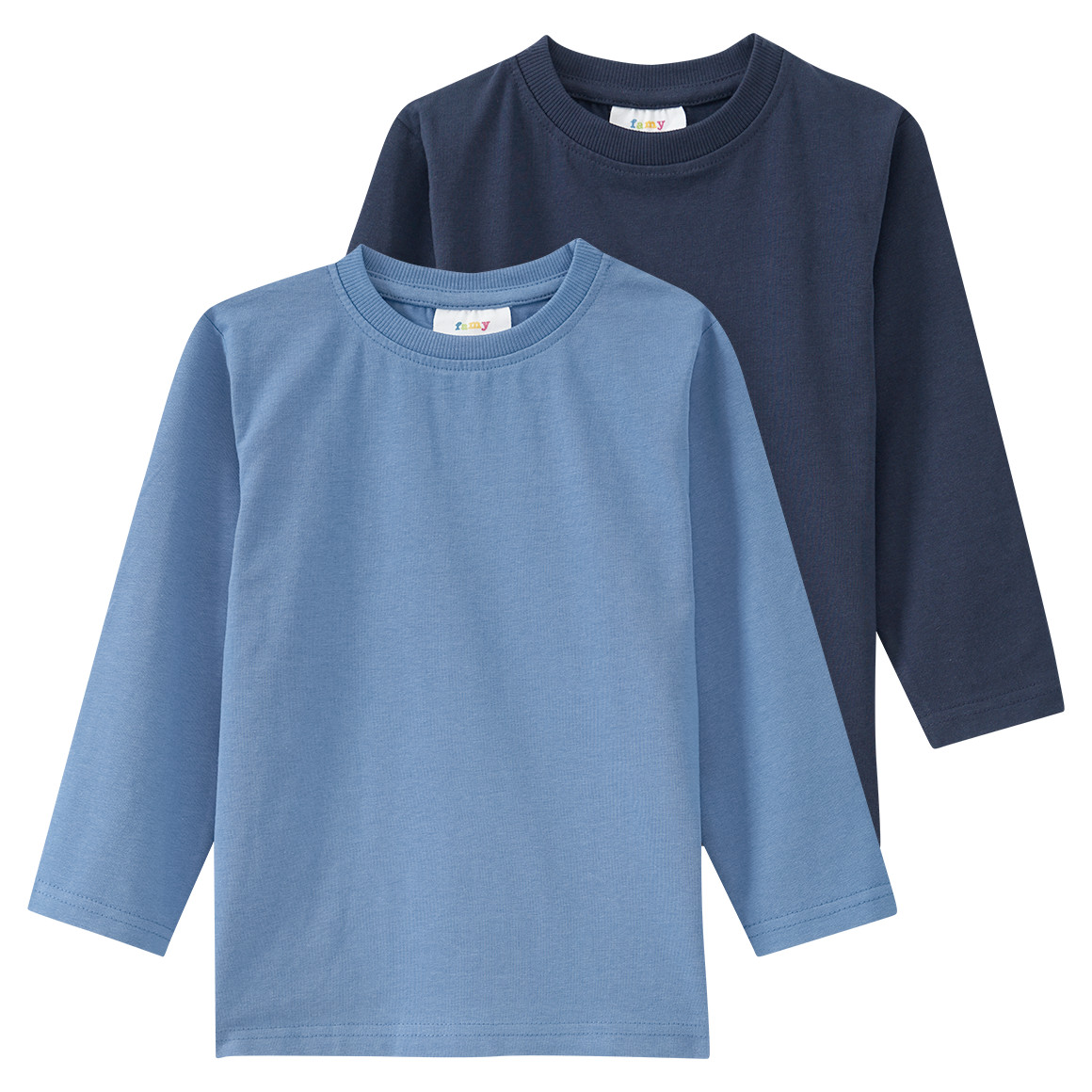 2 Jungen Langarmshirts im Basic-Look