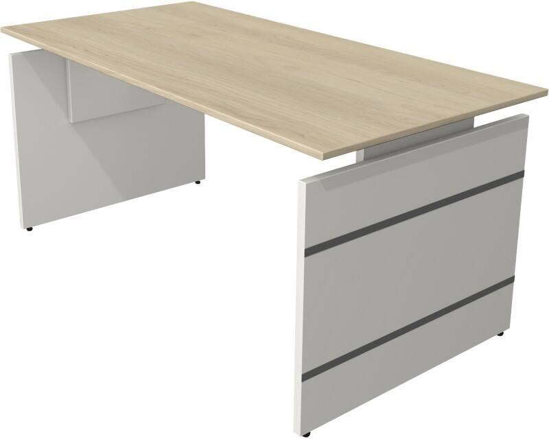 Kerkmann Form 4 Höhenverstellbar Schreibtisch Rechteckig Ahorn Weiß 1.600 x 800 x 760 mm