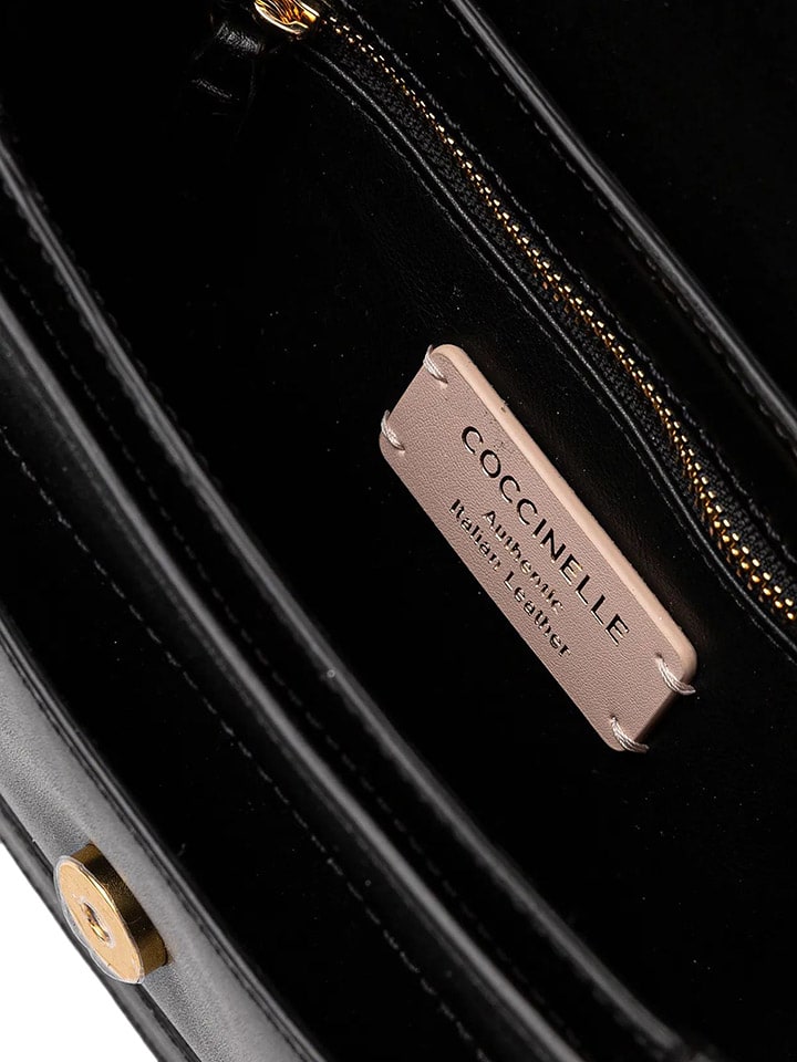 COCCINELLE Leder-Umhängetasche in Schwarz - (B)21 x (H)15 x (T)9 cm günstig kaufen onesize