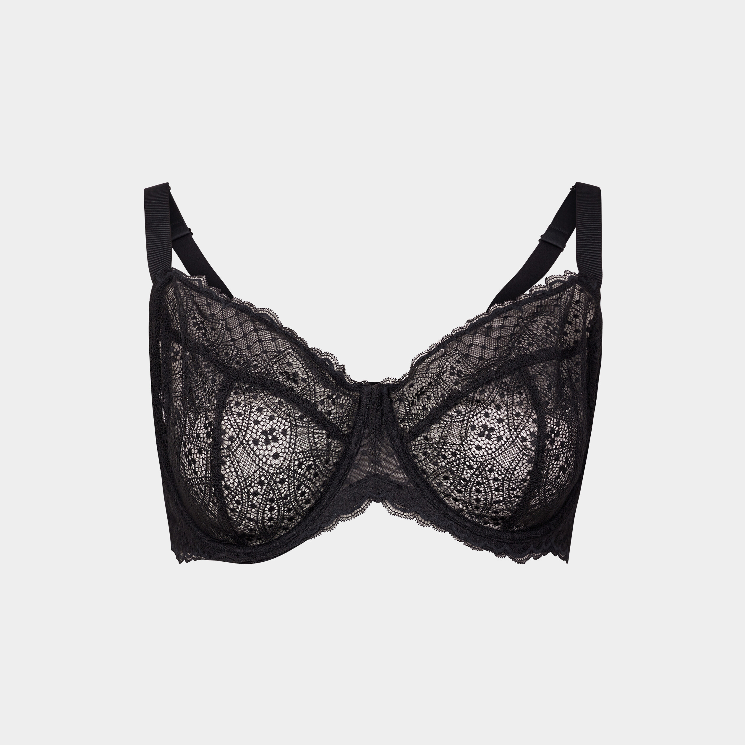 Soutien-gorge emboîtant en dentelle noir femme grande taille | La Halle