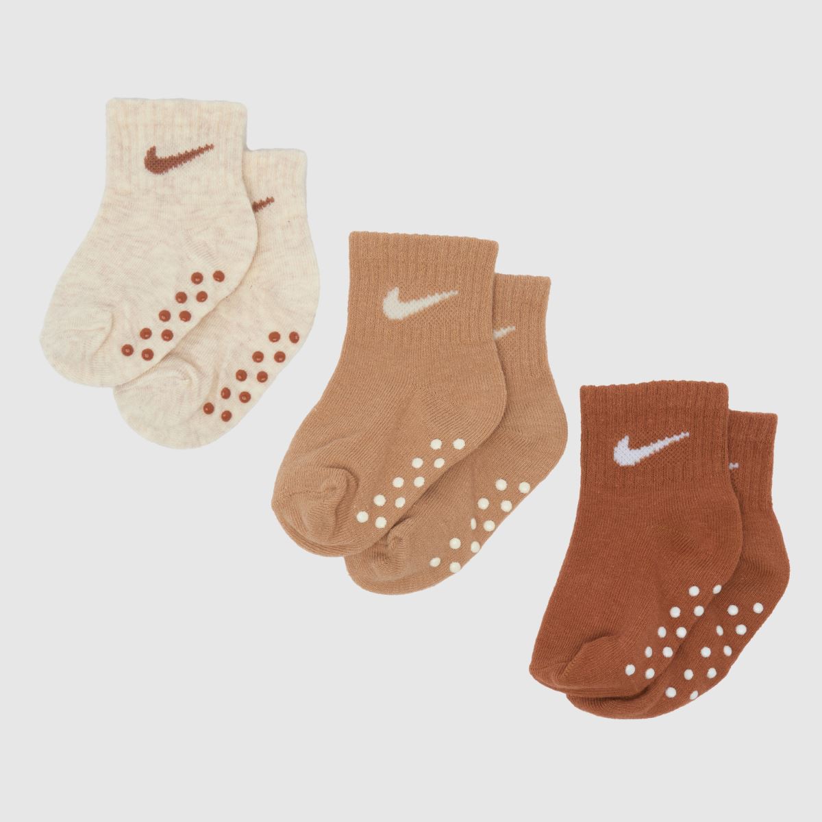 Nike bézs színű, többszínű gyerek csecsemő zokni Gripper 3 db-os