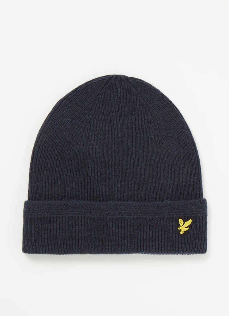 Lyle & Scott Fine knit hat in wool blend