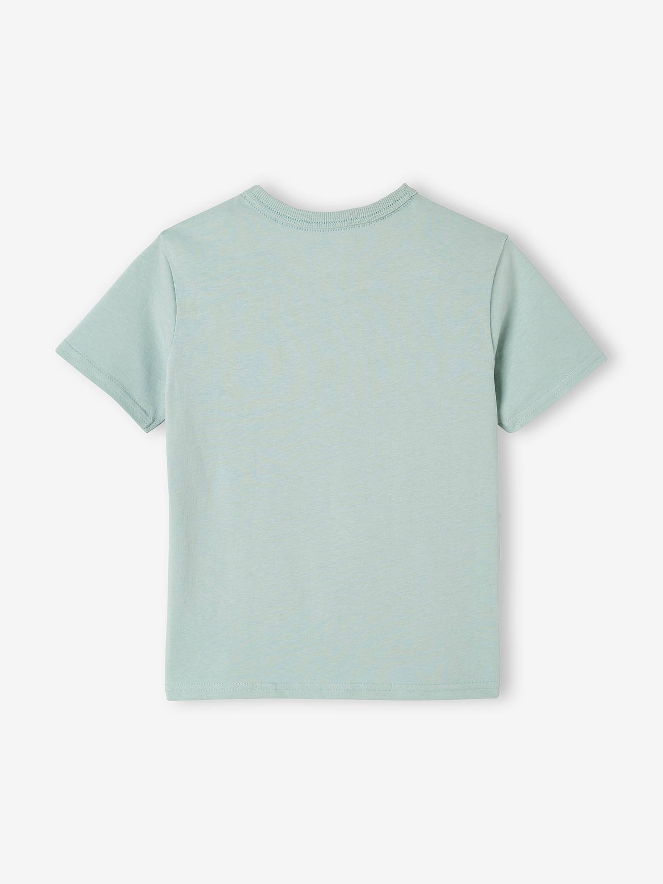 T-shirt motifs graphiques garçon manches courtes bleu clair