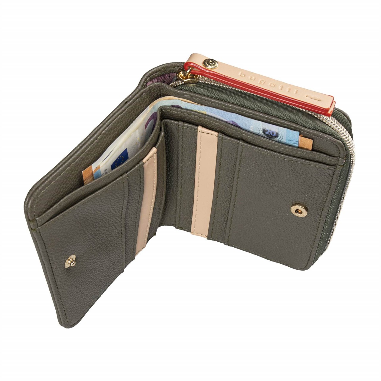 BUGATTI Handtaschen khaki ELLA wallet zip M