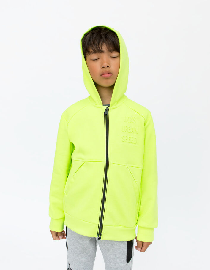 Cardigan vert fluo garçon
