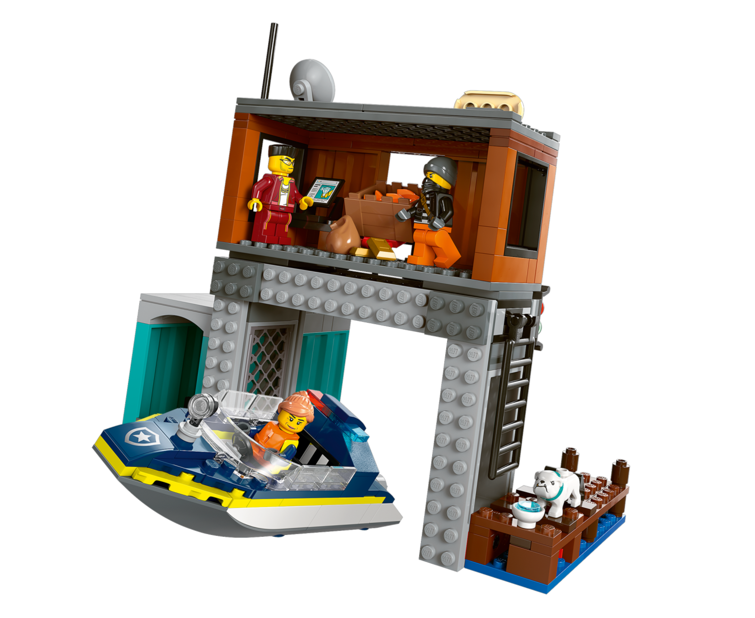 Polizeischnellboot und Ganovenversteck 60417