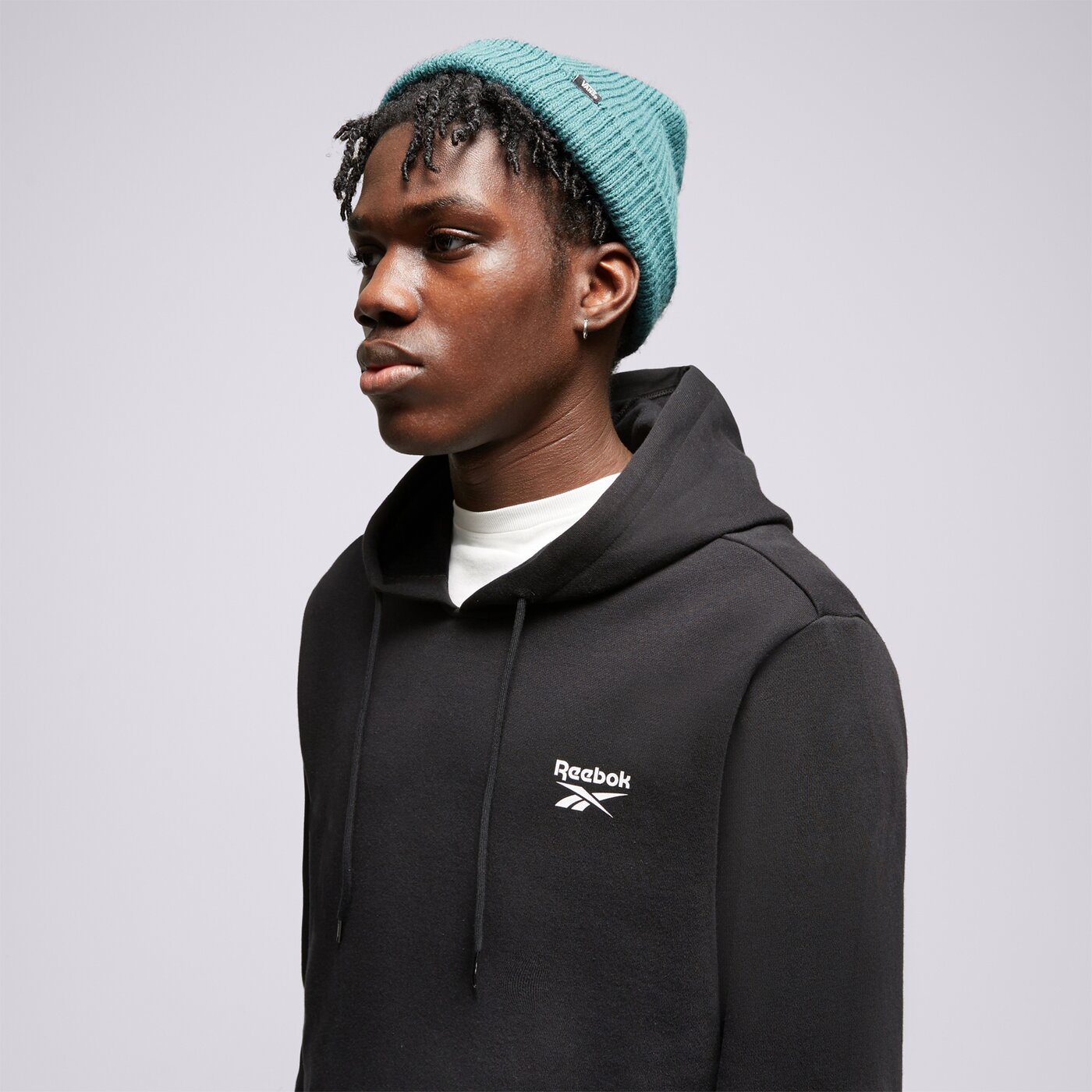 REEBOK HOODIE RI LEFT CHEST LOGO HOOD Schwarz
