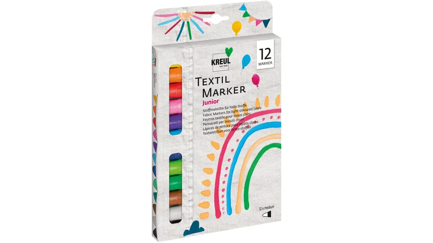KREUL Texi mäx sunny medium Stoffmalstifte 12er-Set