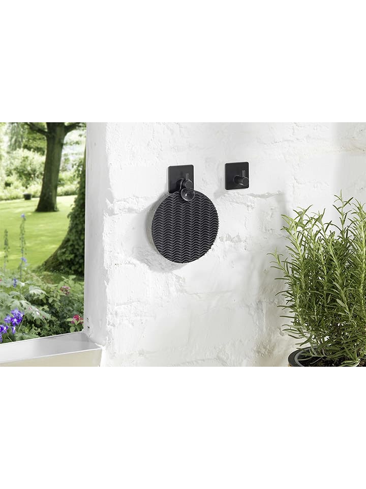 Wenko 2er-Set: Wandhaken in Schwarz - (B)4,5 x (H)4,5 x (T)3 cm günstig kaufen onesize