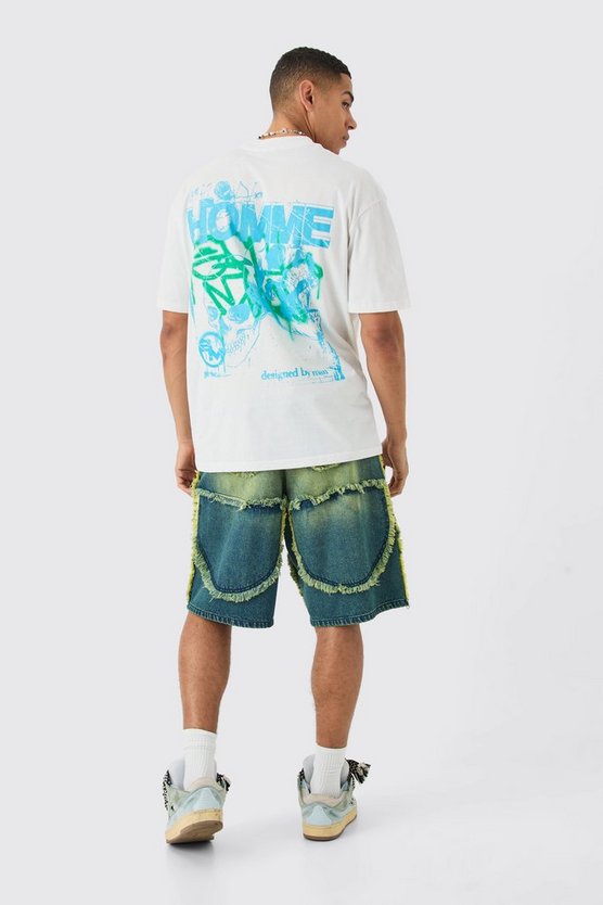 Oversize T-Shirt mit Homme Totenkopf Print