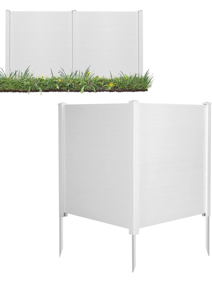 COSTWAY Gartenzaun 2tlg.124cm hoch in Weiß günstig kaufen onesize