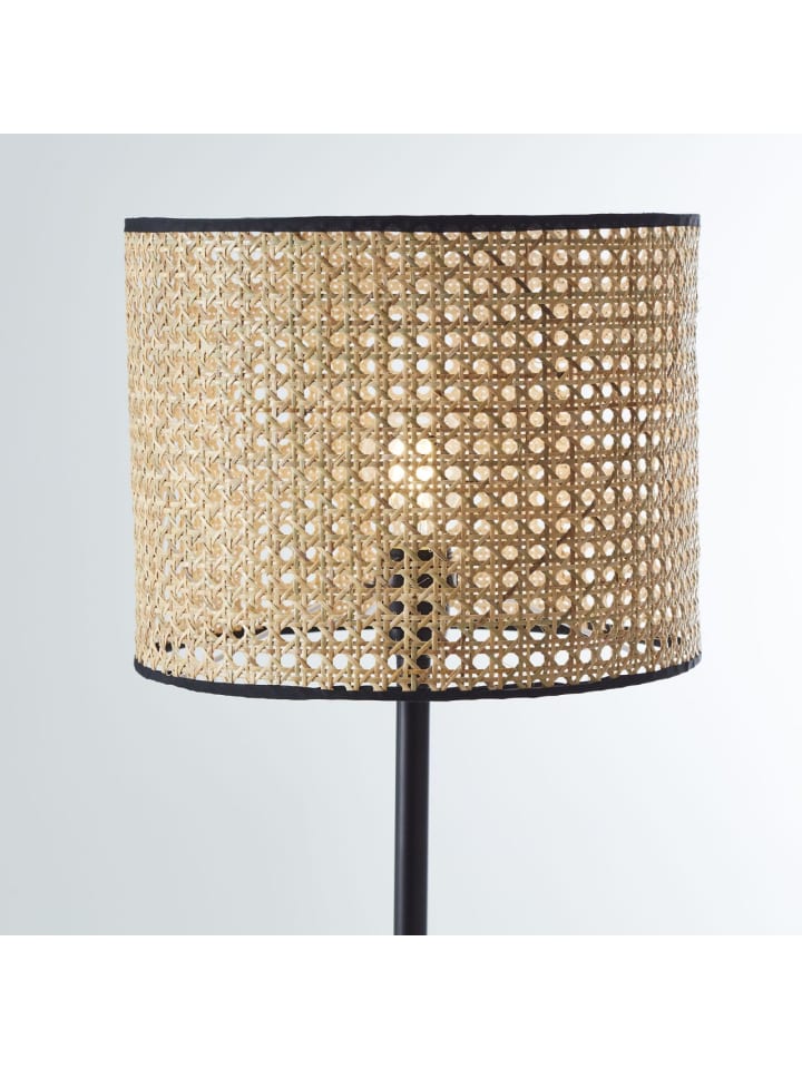 Brilliant Standleuchte, 1-flammig Wiley ⌀ 30 cm in holz hell/schwarz günstig kaufen onesize