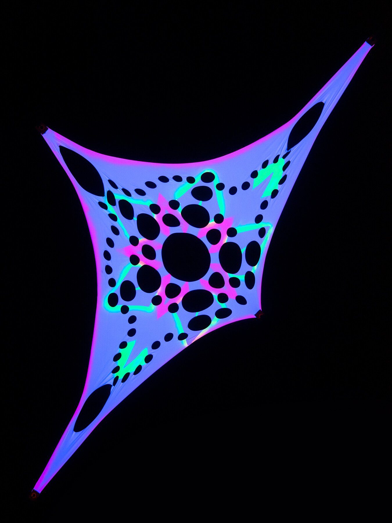 Wandteppich Schwarzlicht Segel Spandex 