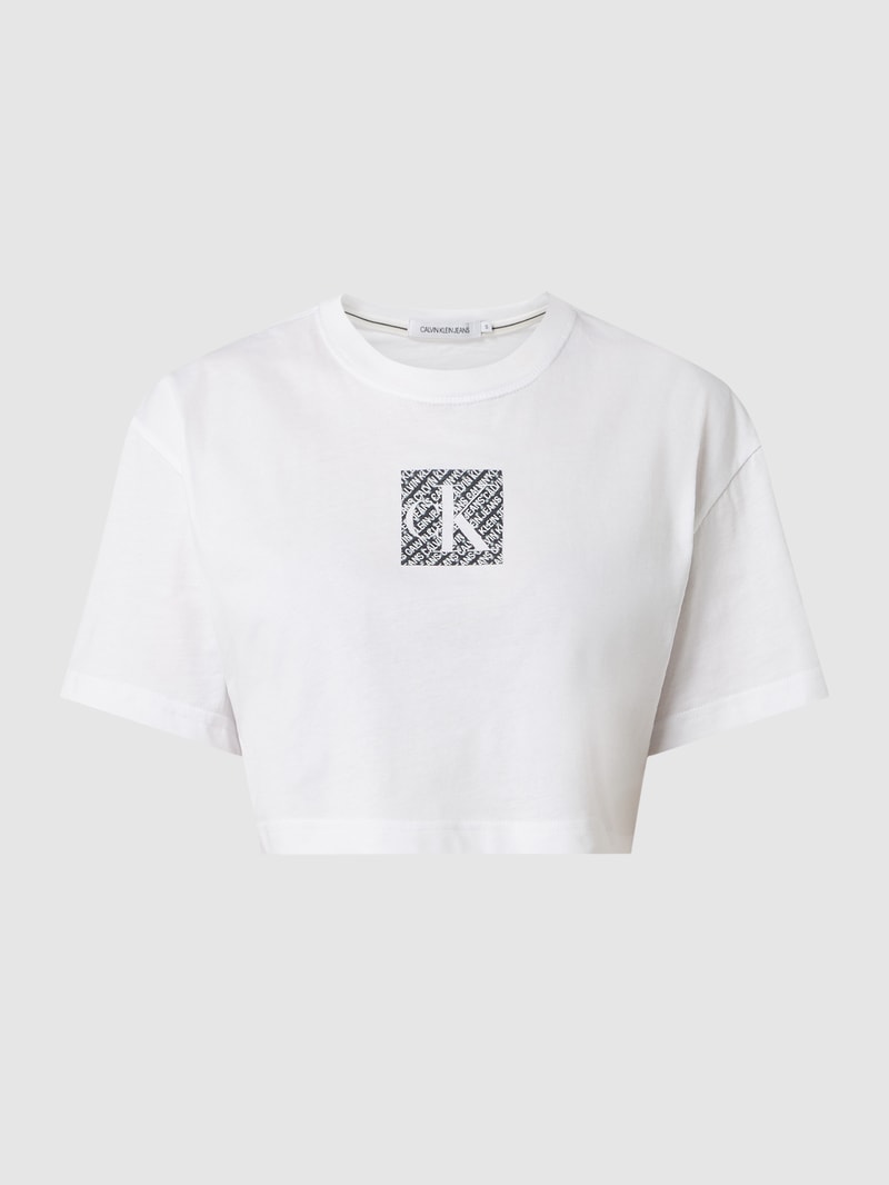 Cropped T-Shirt aus Bio-Baumwolle in weiß