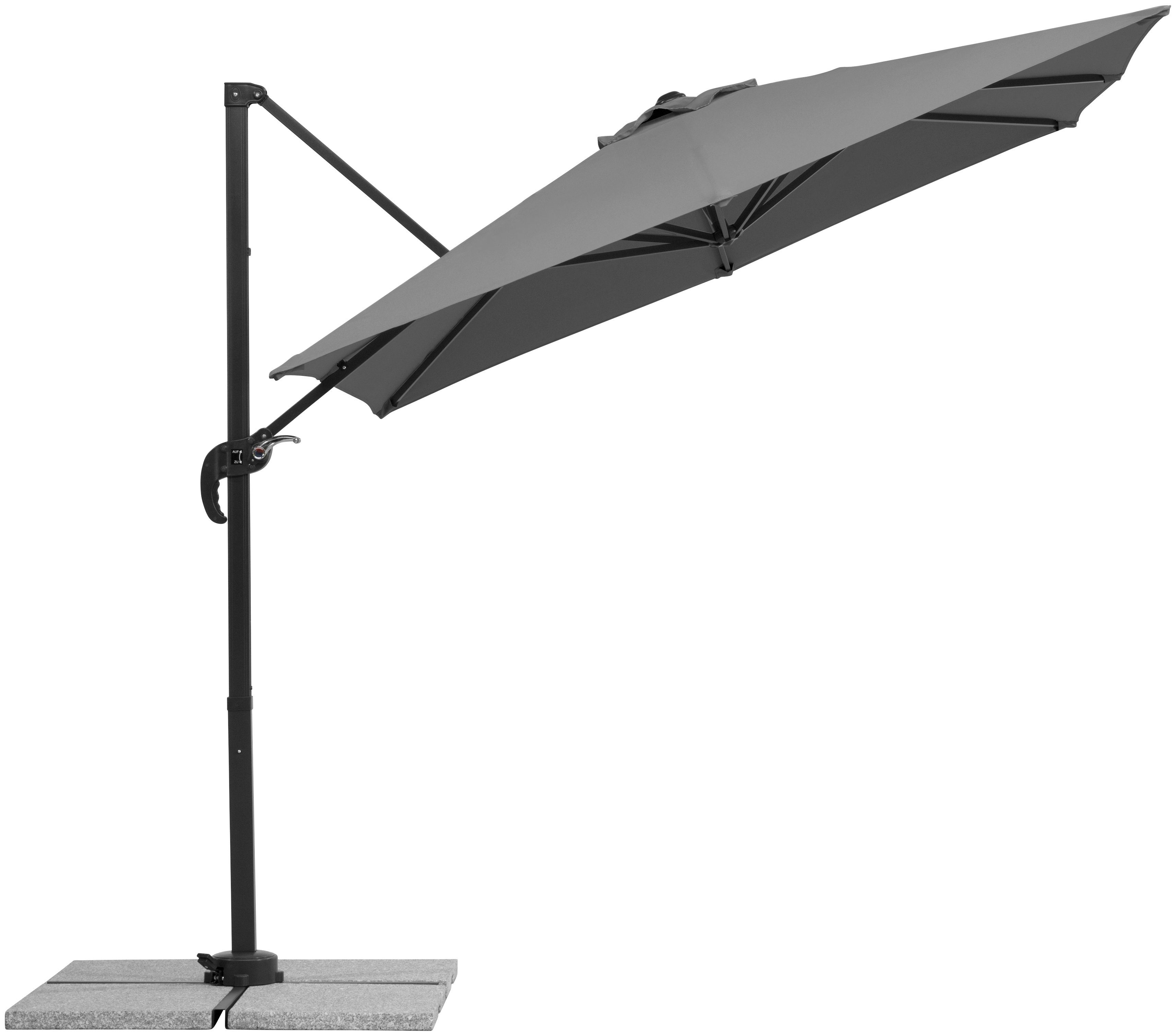 Schneider Schirme Ampelschirm Rhodos Junior, LxB: 230x230 cm, mit Schutzhülle, ohne Wegeplatten