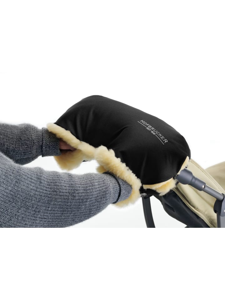 Hofbrucker Lammfell-Handwärmer für Kinderwagen in Schwarz günstig kaufen onesize
