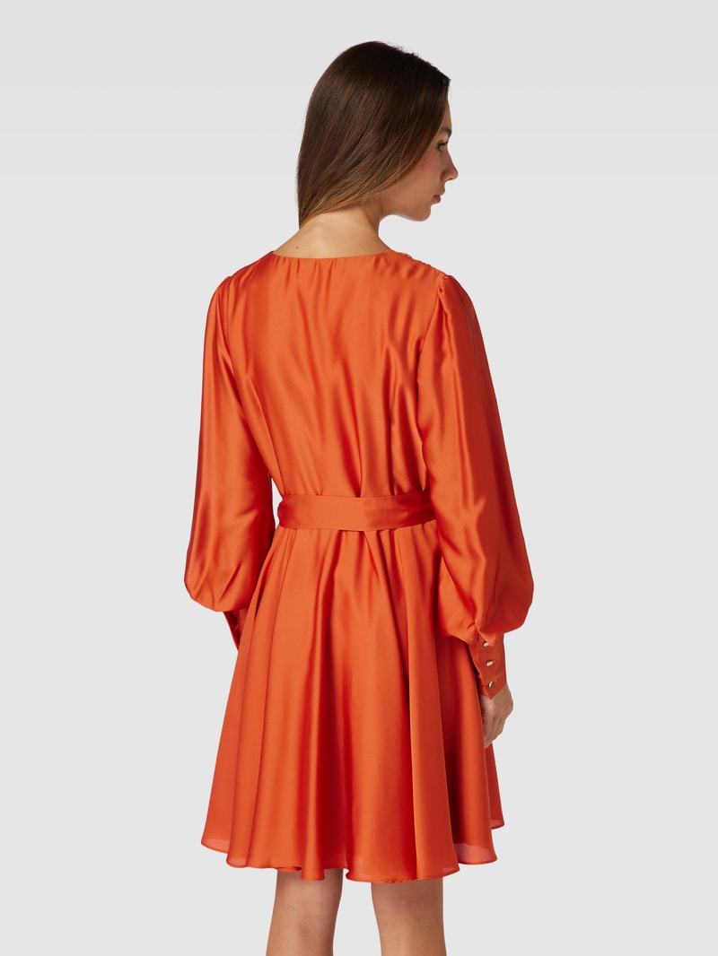 Cocktailkleid in Wickel-Optik in orange