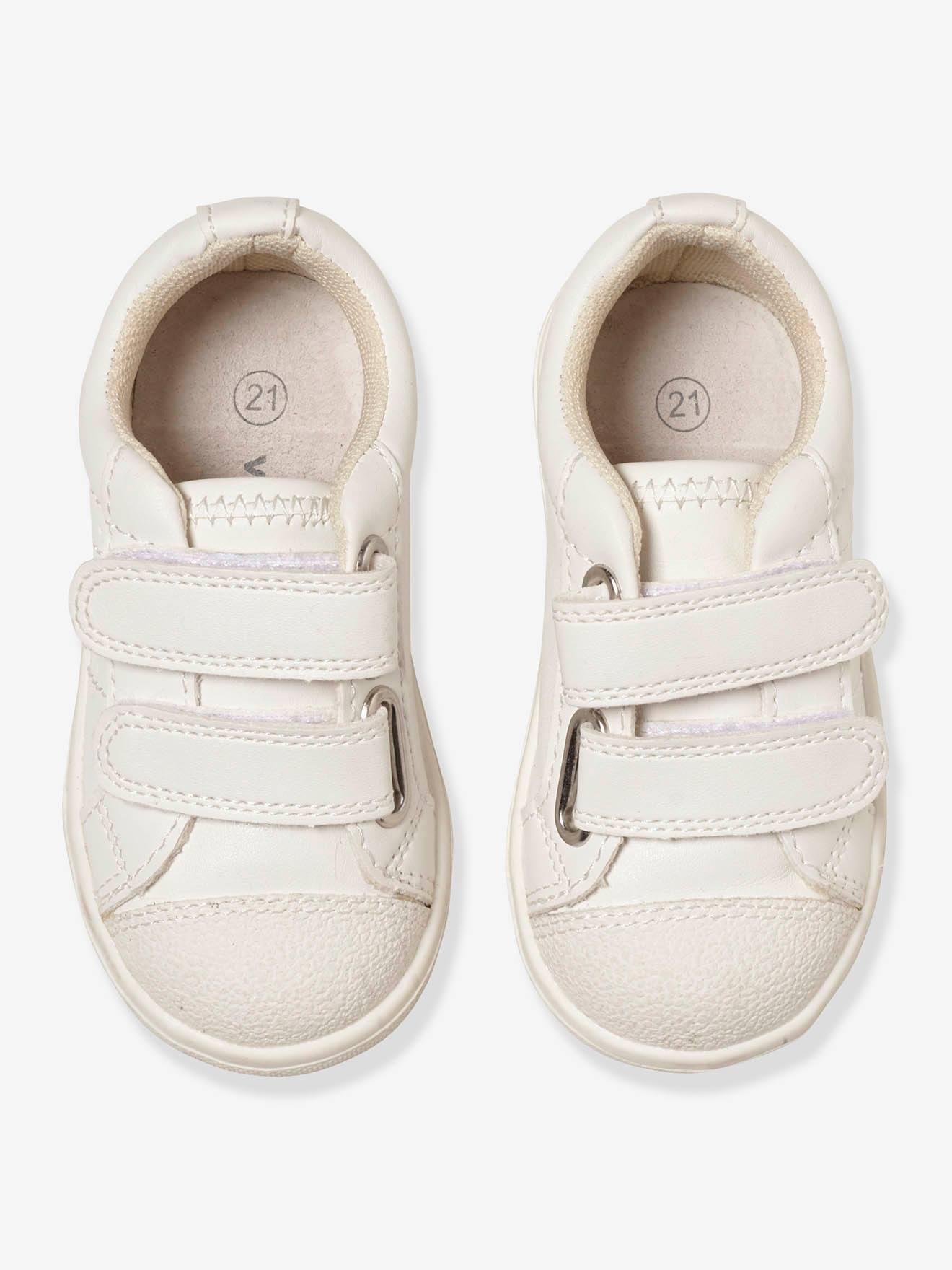 Tennis scratchées bébé blanc