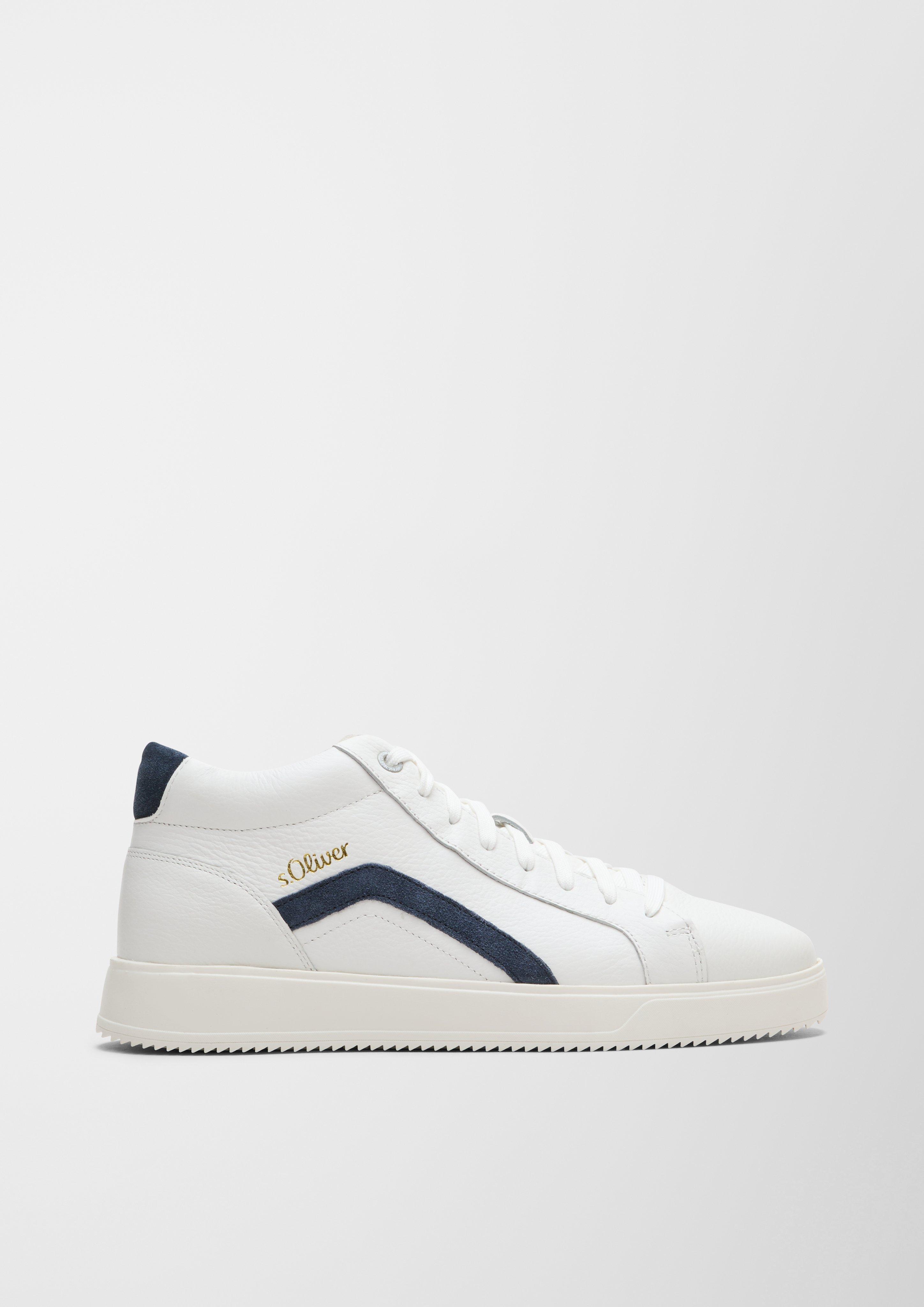 Leder-Sneaker mit Kontrast-Details  6007269-100