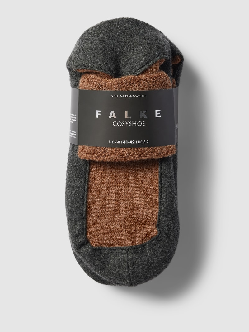 Hausschuhe aus Schurwoll-Mix Modell 'COZYSHOES' in beige meliert