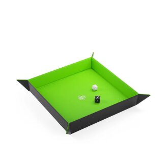 Gamegenic Magnetic Dice Tray Square - Black & Green