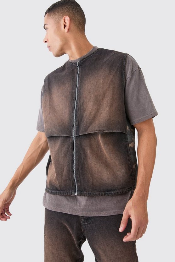 Utility Denim-Weste