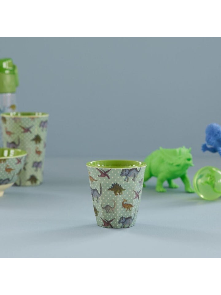 Rice Melamin Becher New Dino Print in grün günstig kaufen L