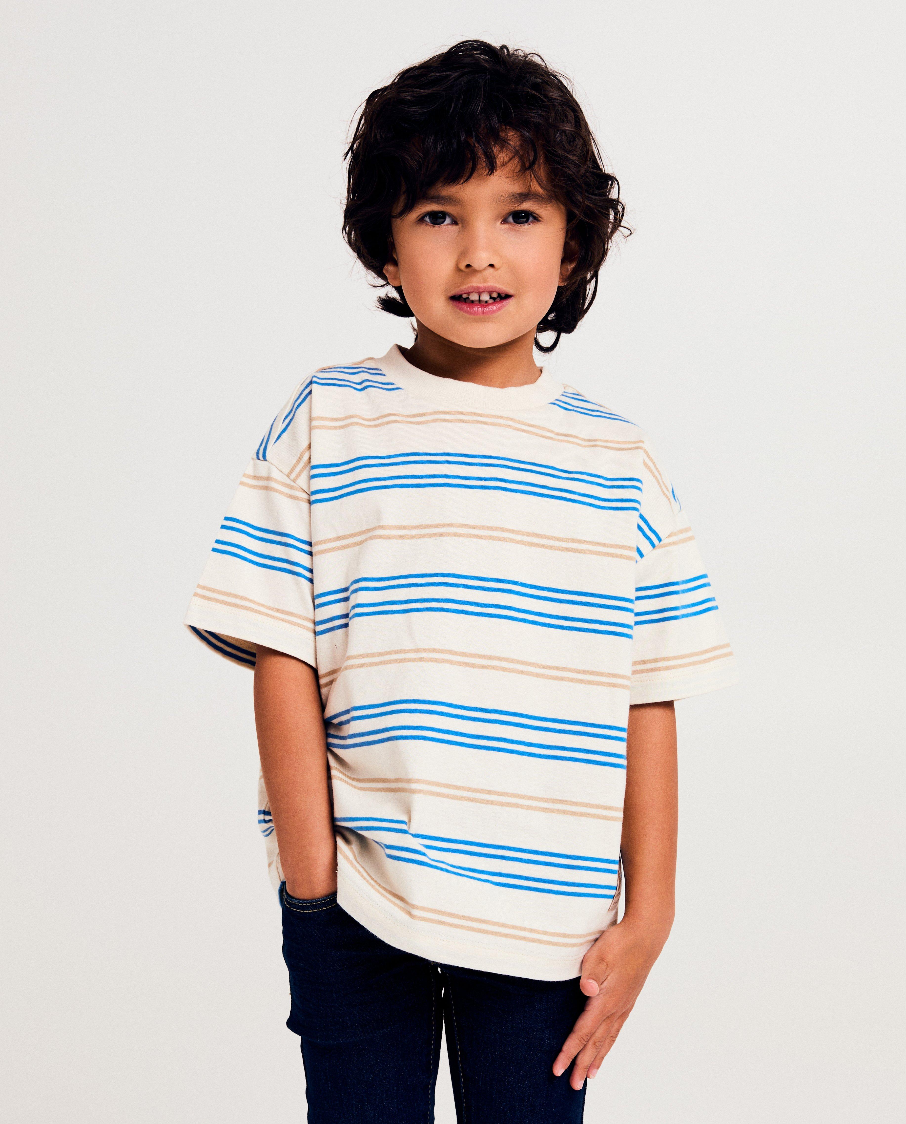 Tricou cu dungi albastre Kidz Nation