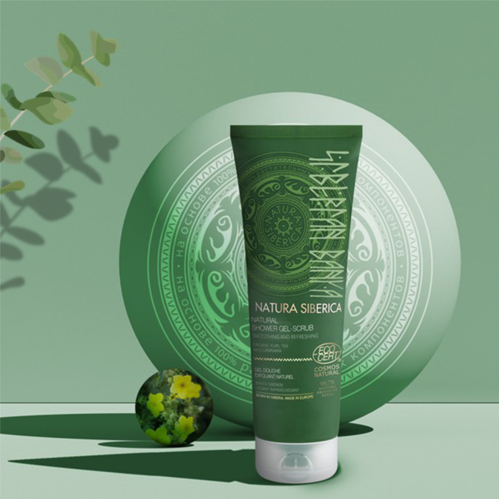 Natura Sibérica Gel Douche Gommant Banya Sibérien Soin Corps 2-en-1