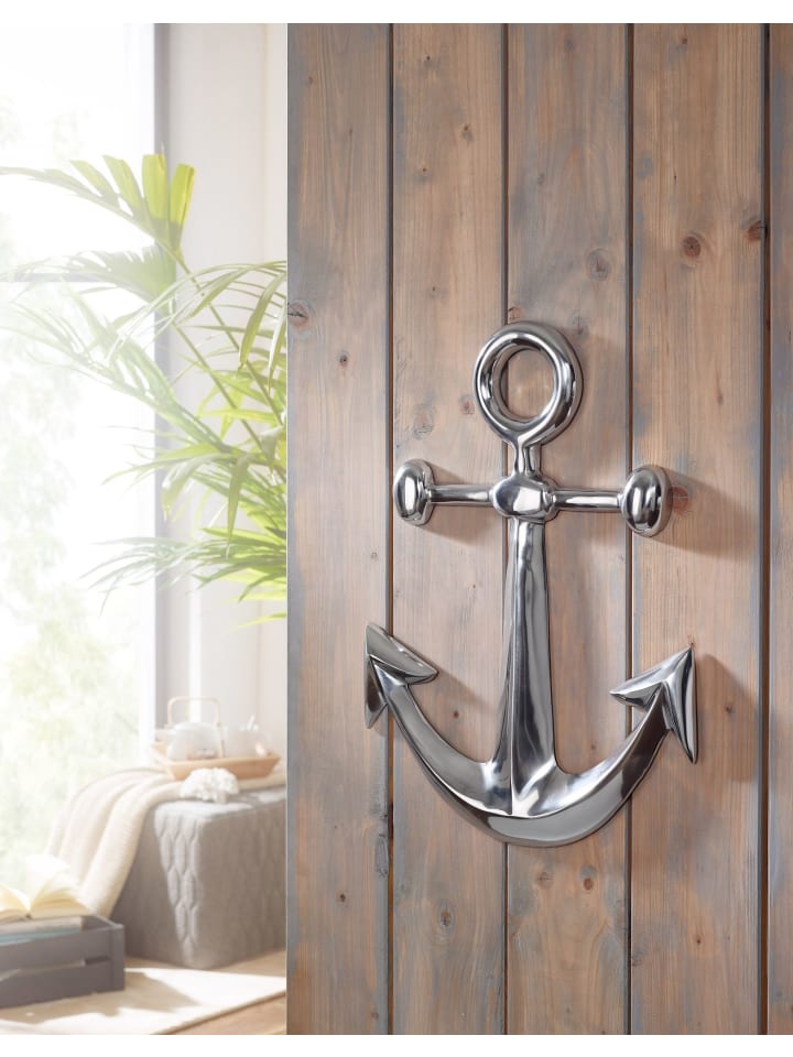 KADIMA DESIGN Dekofigur ANKER Aluminium Dekoration poliert 62 günstig kaufen onesize