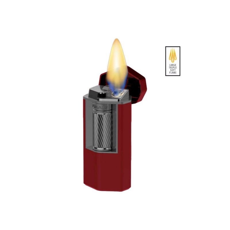 Feuerzeug Jetflamme Xikar Meridian soft flame Red\/ Gunmetal