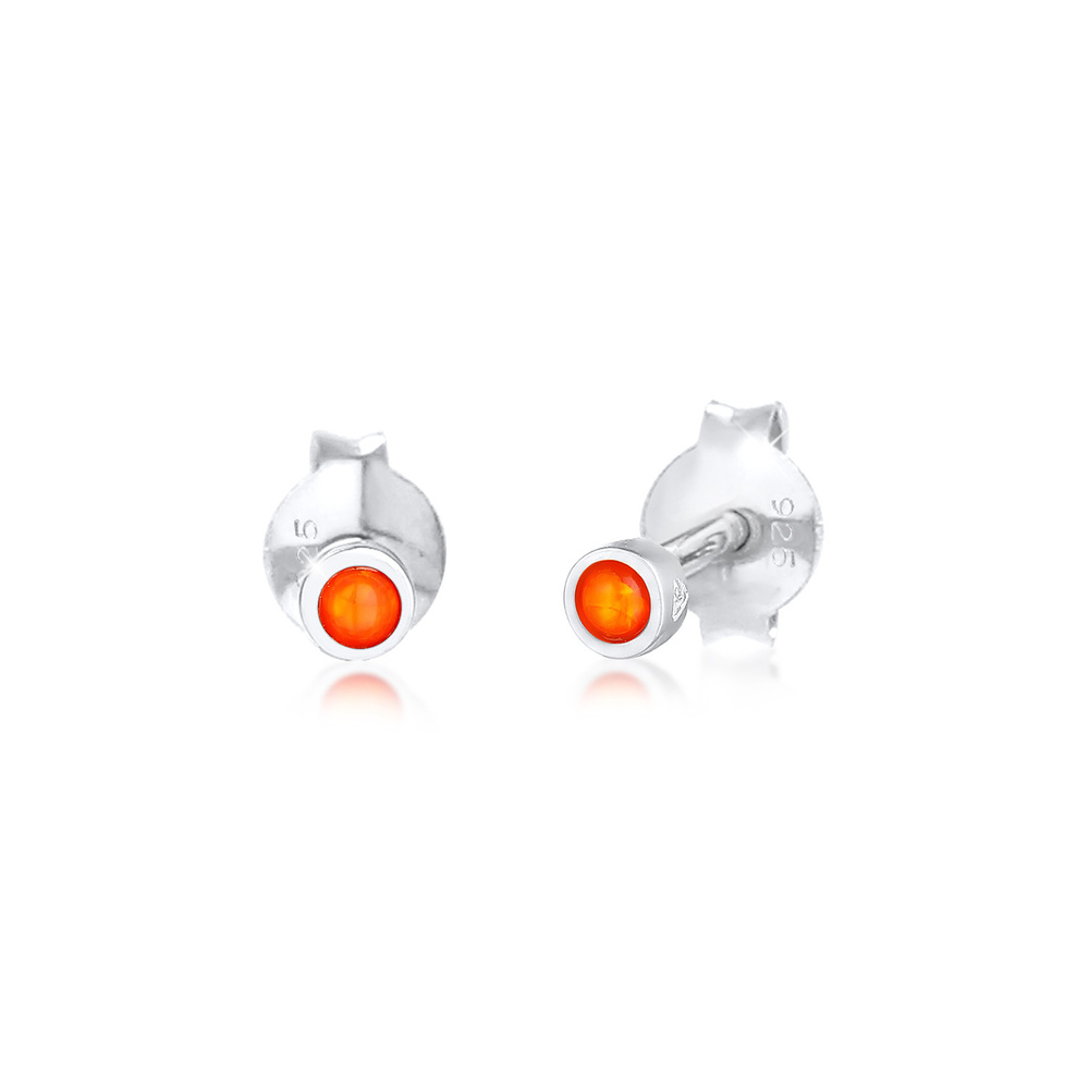 Elli Elli Boucles d'Oreilles Clous d'oreilles pour femmes Tendance estivale orange ron Boucles d'oreilles