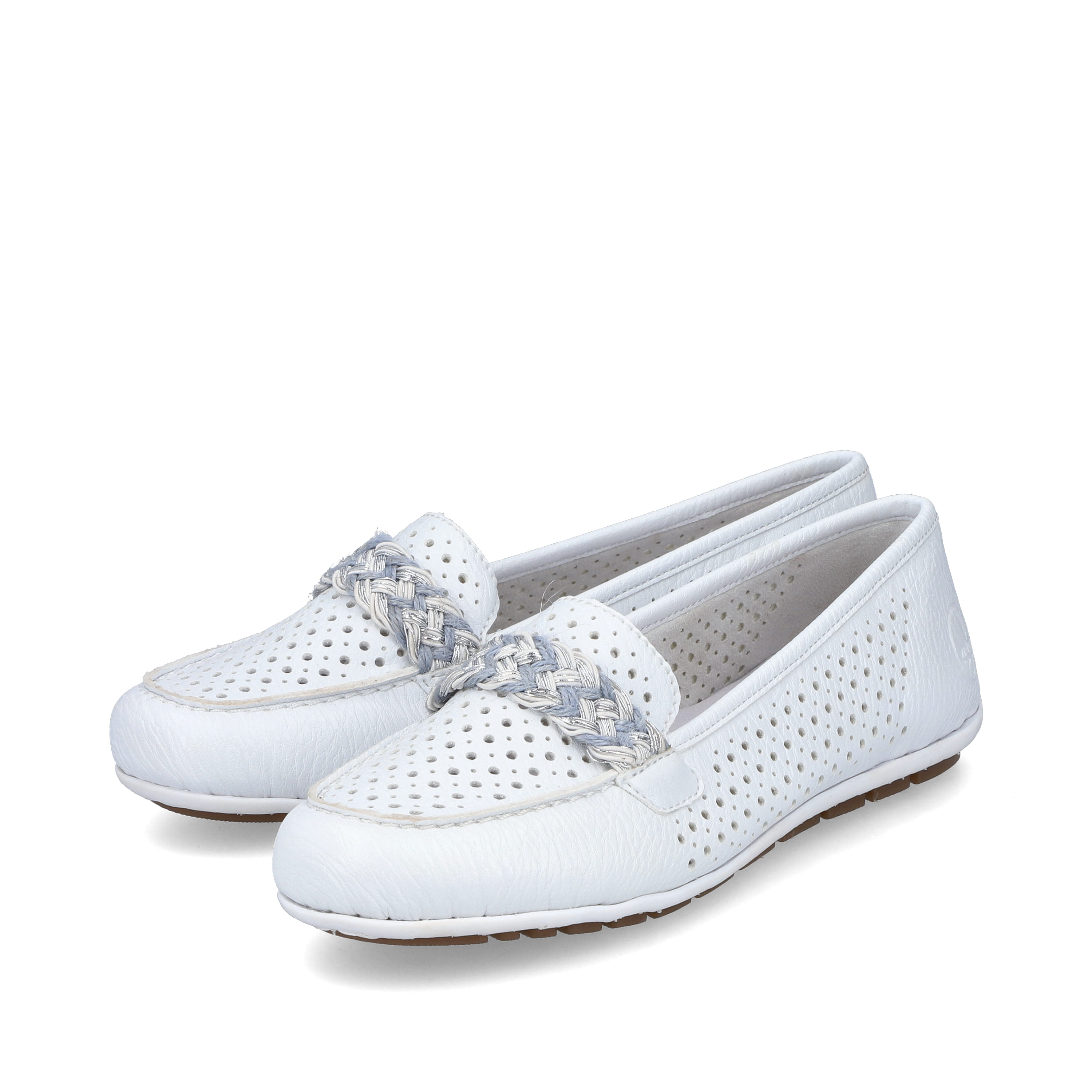 Rieker Damen Loafer reinweiss