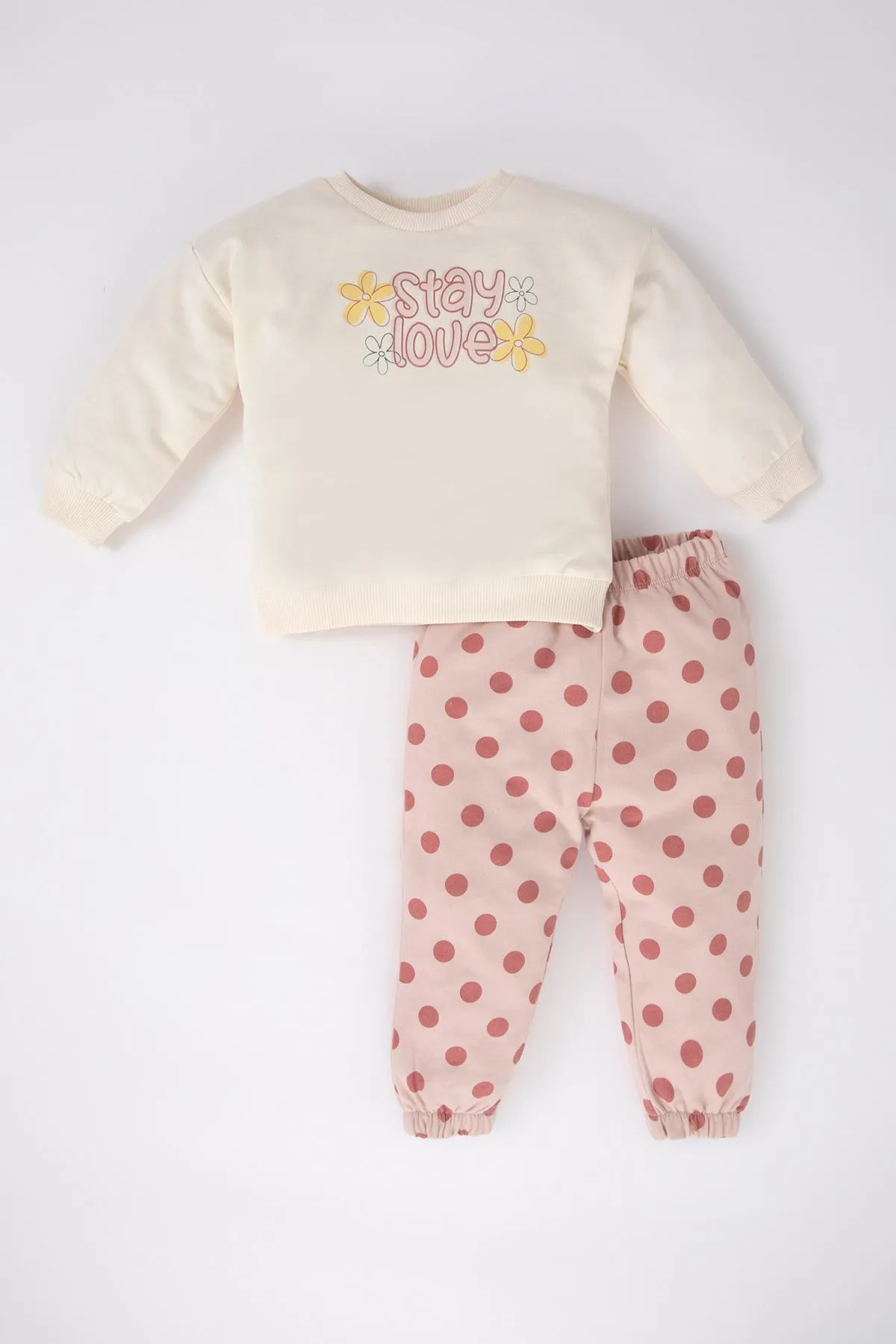 DeFacto  Bedruckte Sweatshirt-Jogginghosen für Babys im 2er-Set