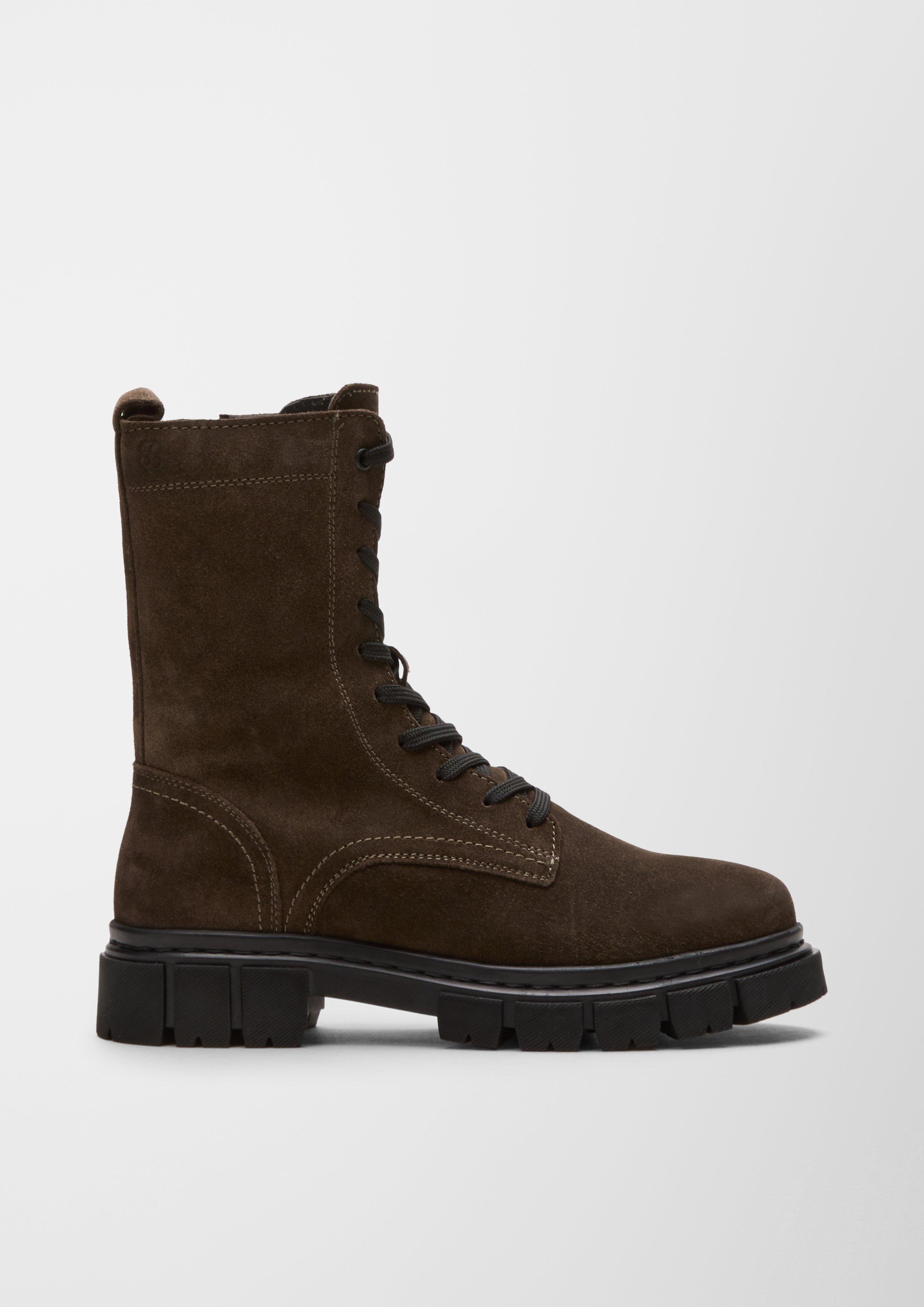 Warm gefütterte Lederstiefel  6006637-701