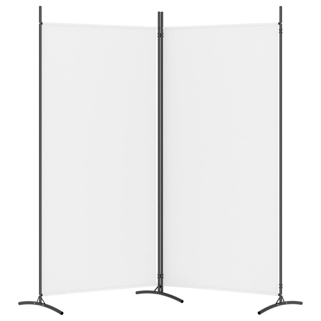 furnicato Raumteiler 2-tlg. Paravent Weiß 175x180 cm Stoff