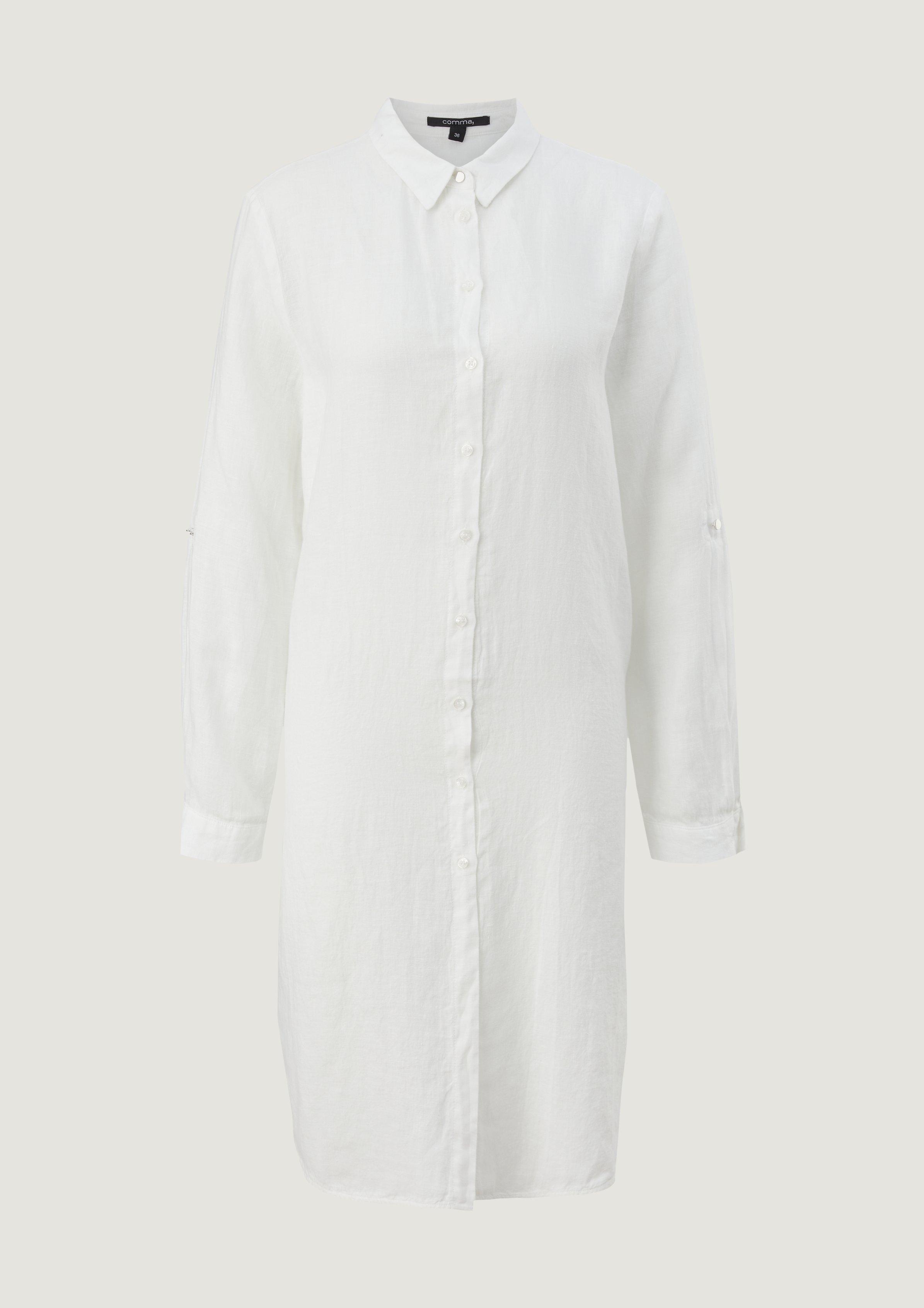 Blusenkleid aus Leinen - weiß