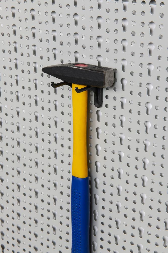 Kreher XXXL Lochwand mit Hakensortiment 52tlg. _Hellgrau _ 120 x 46 cm