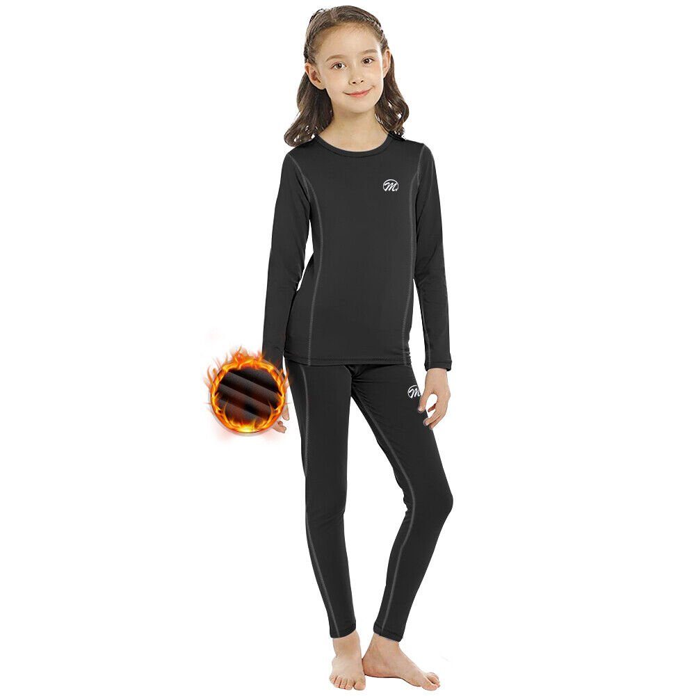 MEETYOO Thermounterhemd Kinder Thermounterwäsche Thermo Unterwäsche Set (Unterhemd Unterhose, Ski Fleece Sport Funktionswäsche) Funktionsunterhemd Skiunterwäsche