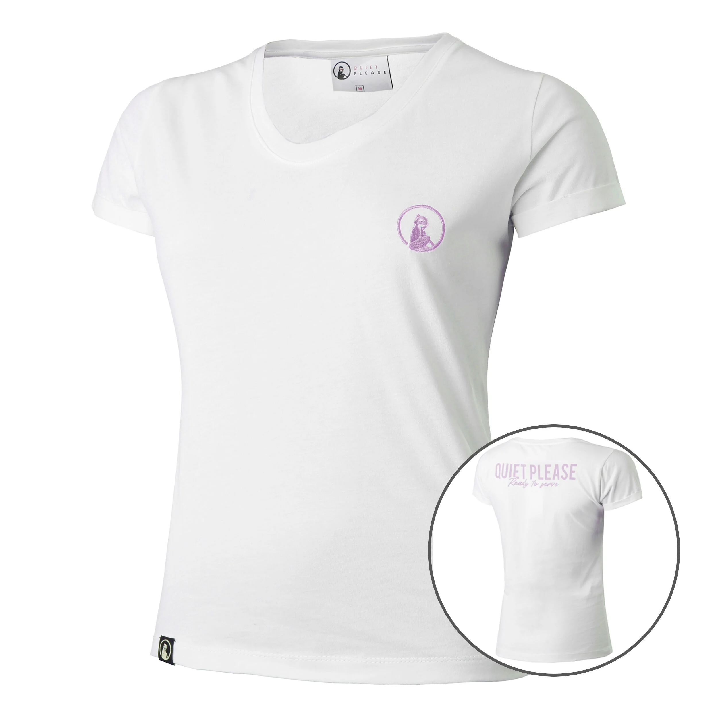 Ready To Serve T-Shirt Damen - Weiß, Rosa