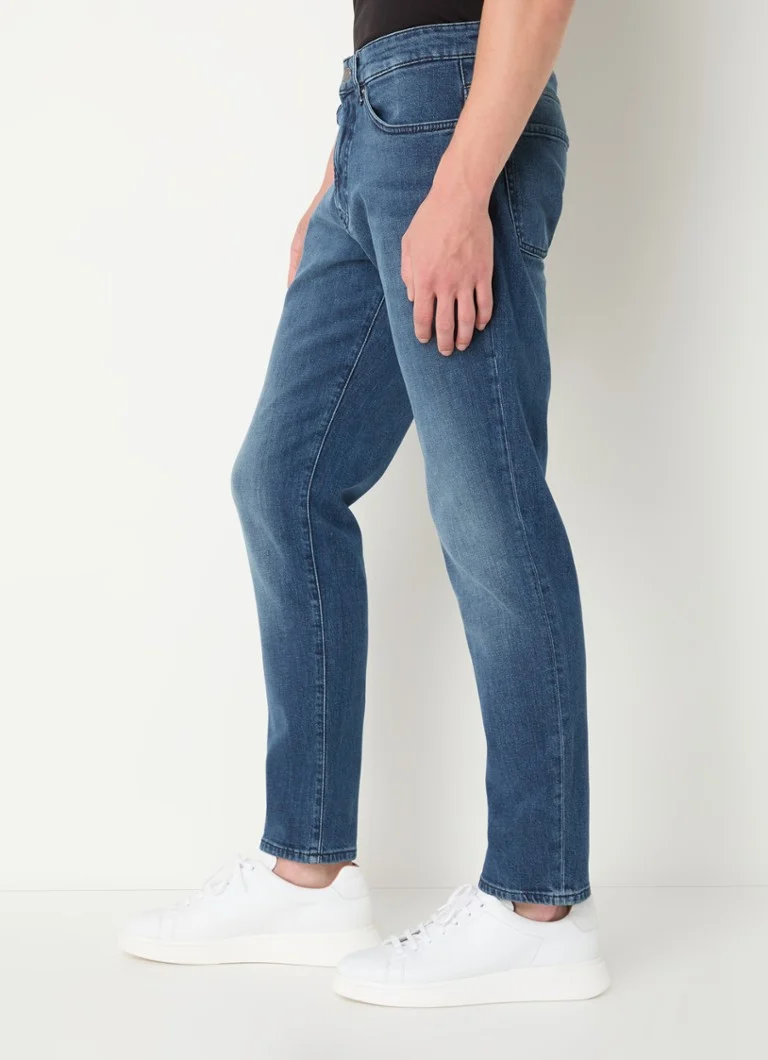HUGO BOSS Slim fit -farkut keskikovaa pesua lyocell-sekoitteesta