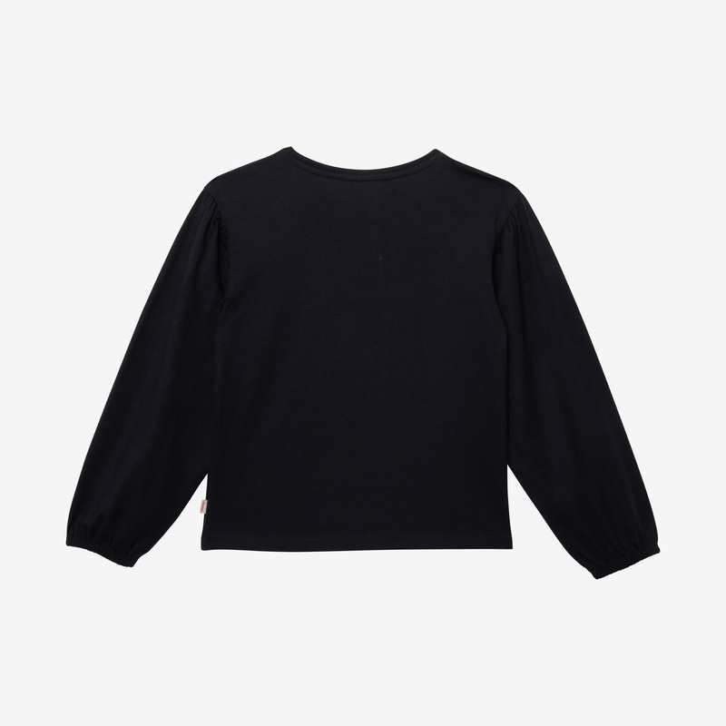 T-shirt fille coeurs marine en coton recyclé bleu Catimini