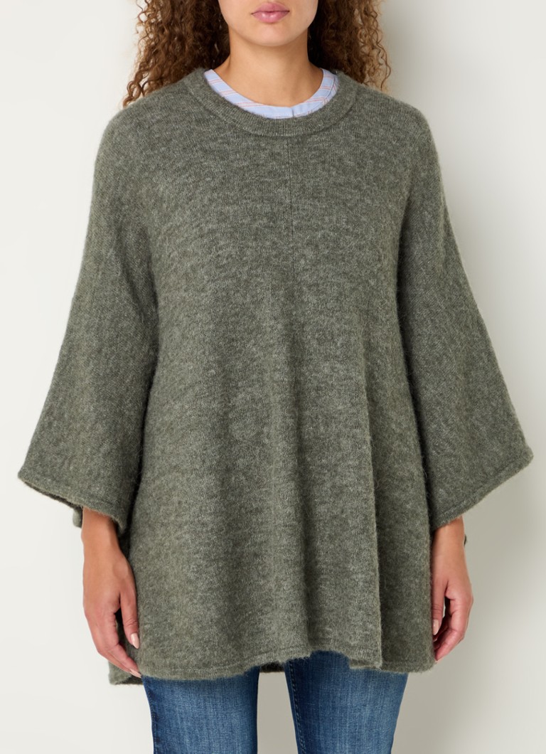 Poncho a maglia fine River Woods con scollo rotondo