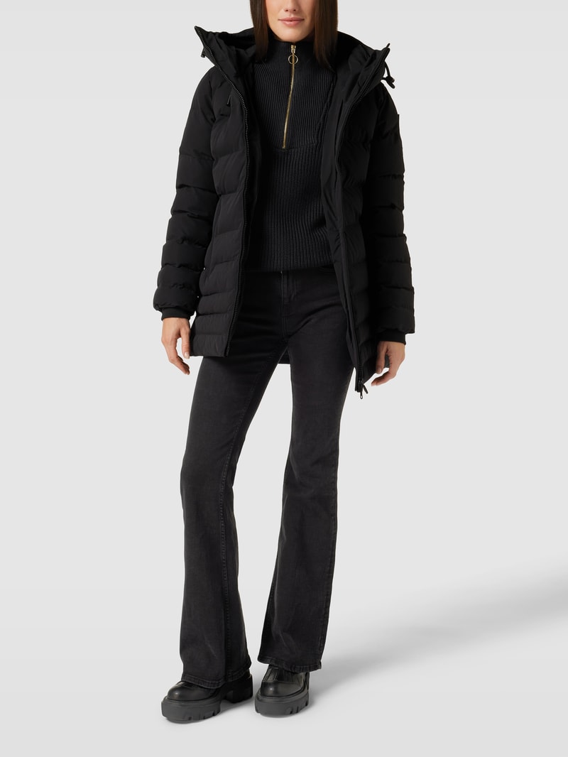 Steppjacke mit Kapuze Modell 'Cordoba' in schwarz