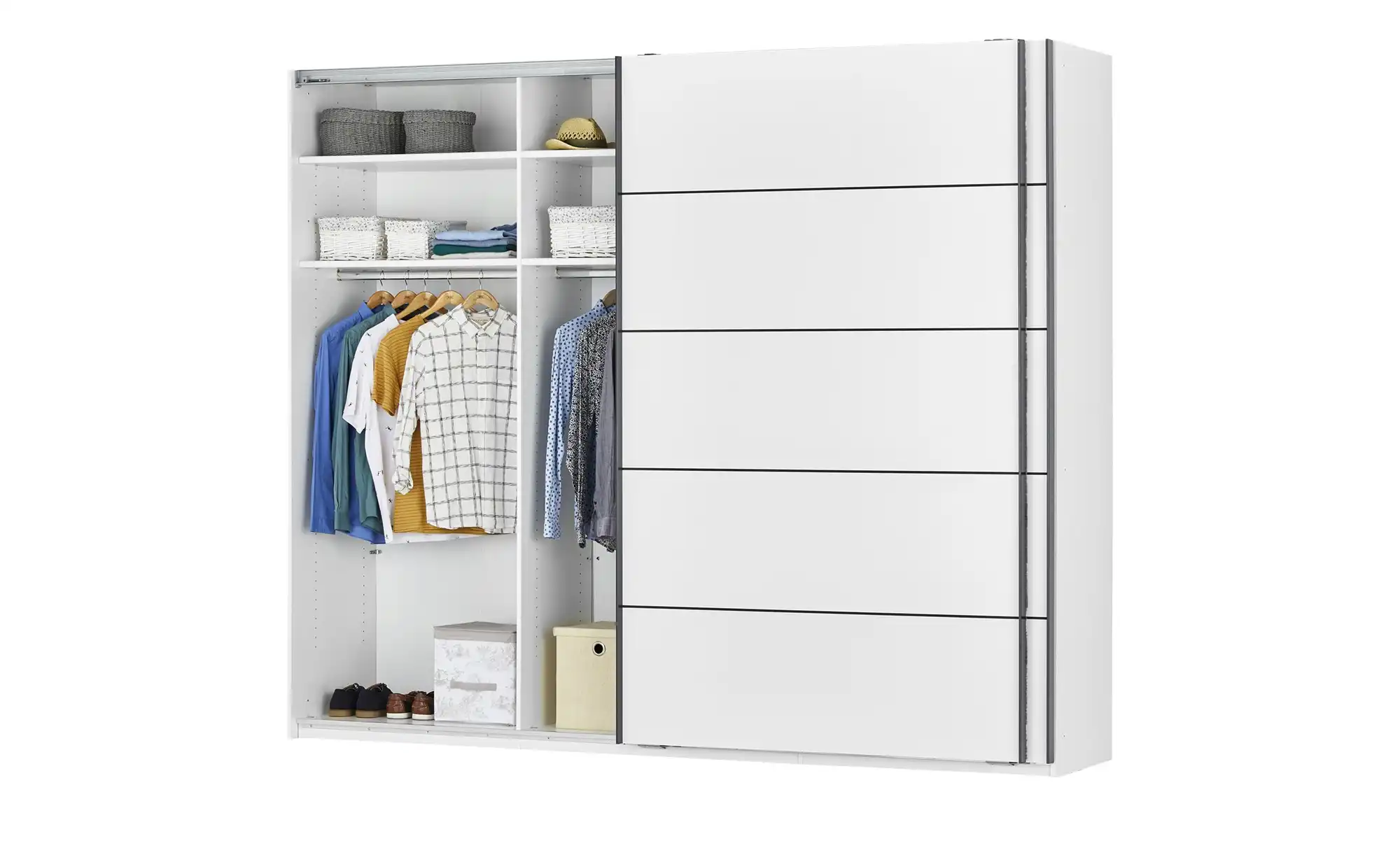 Primo Schwebetürenschrank, 2-türig Snow