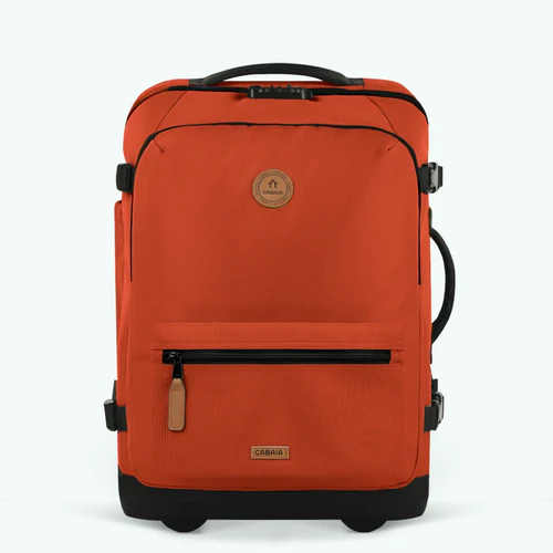 Kaikoura small orange 2-wheel soft suitcase