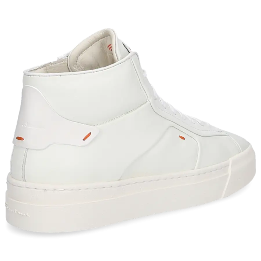 Santoni - Sneaker high 60935 Kalbsleder - weiß