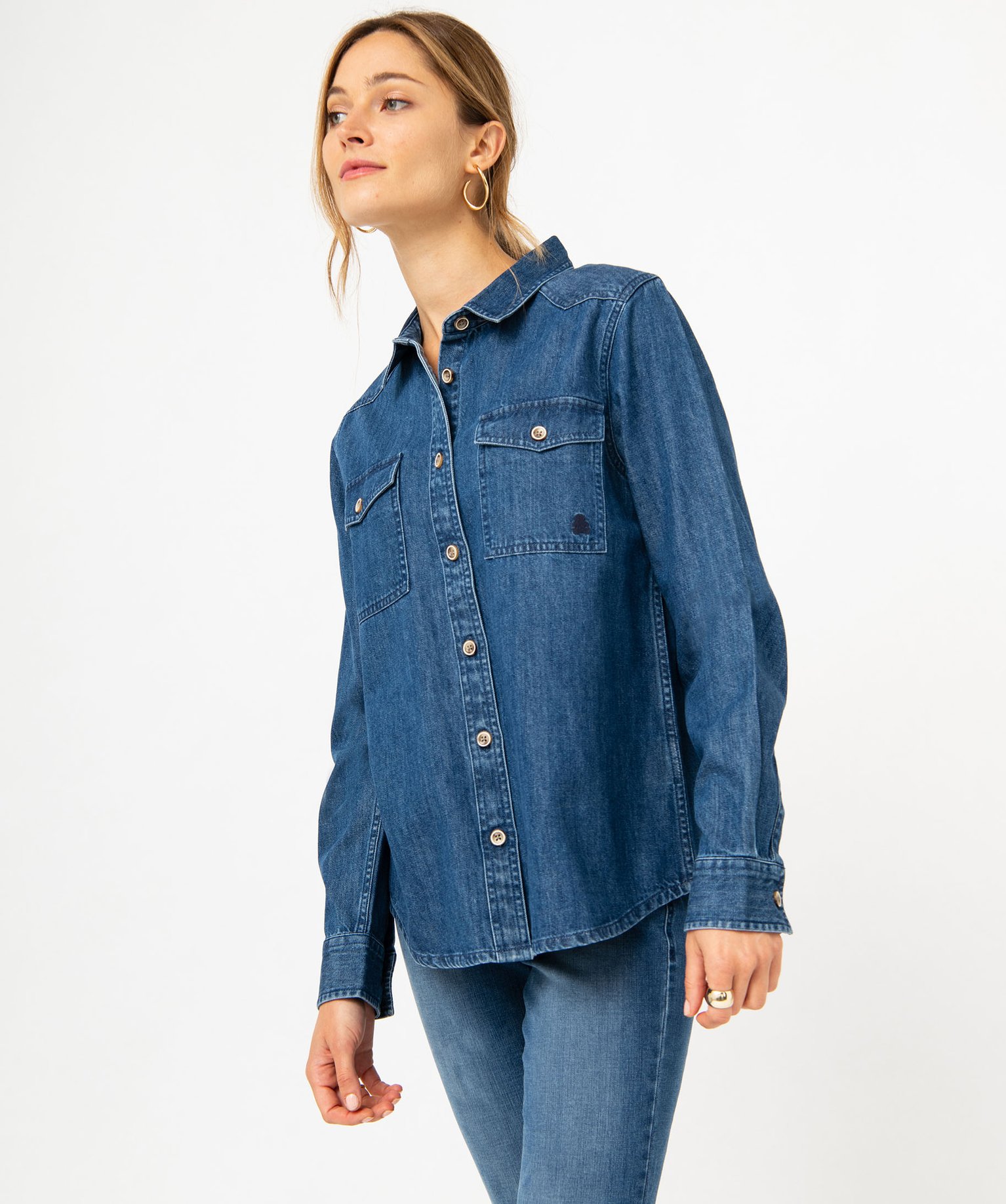 Chemise en jean épaisse femme - LuluCastagnette denim | GEMO