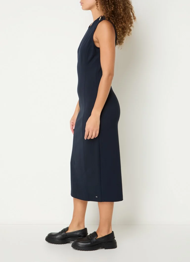 Tommy Hilfiger midi uska haljina s okruglim izrezom